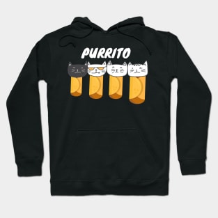 funny cat purrito burrito pun cats Hoodie